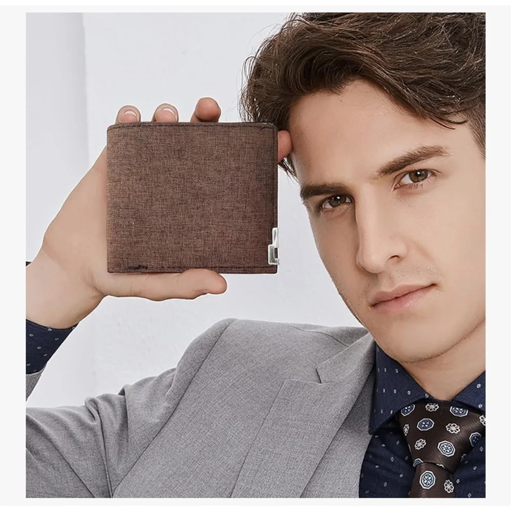 Mens Slim Wallet, Denim Fabric Men's Wallet Minimalist Wallet for Men (new)